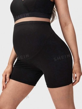 SHEIN MATERNITY KOLARKI CZARNE GŁADKIE KRÓTKIE M 937