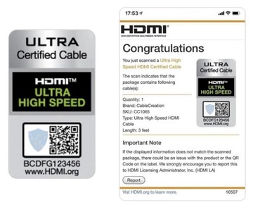 CERTYFIKOWANY Kabel HDMI 2.1 8K 4K eARC PREMIUM 3m CableCreation HDR CEC VR