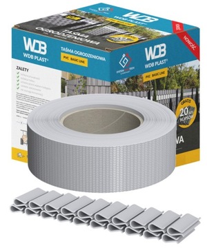 TAŚMA OGRODZENIOWA WĄSKA 47,5mm x 35m DO PANELI 3D