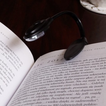 Гибкая светодиодная лампа для чтения книг с зажимом