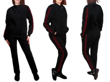 Теплый женский спортивный костюм с воротником-стойкой 954 темно-синий L/XL