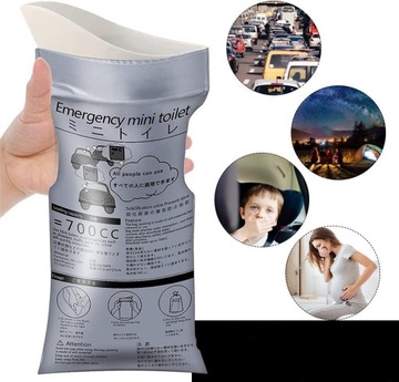 ПИСУССУАР ДЛЯ ВЗРОСЛЫХ ПОРТАТИВНЫЙ МУЖЧИНА ЖЕНЩИНА СУМКА ДЛЯ МОЧИ 700 МЛ 12 ШТ.