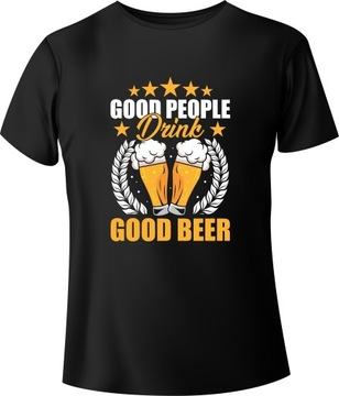 T-shirt "GOOD PEOPLE DRINK GOOD BEER" Czarny XXL