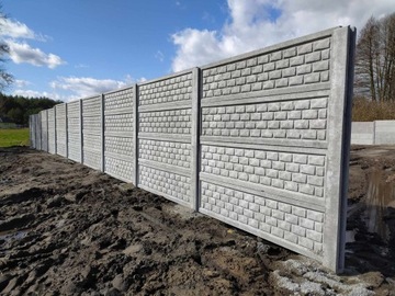 Бетонный забор, бетонные плиты, плиты для забора, H215см