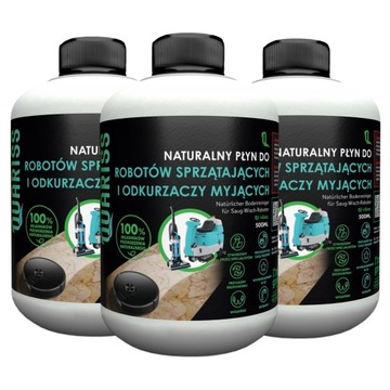 Naturalny Płyn do Robotów i Odkurzaczy Sprzątających Mopujących 3x500 ml