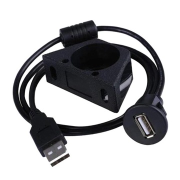 Uchwyt do deski rozdzielczej samochodu USB 2.0 męski na żeński przedłużacz panelu gniazdowego 1m