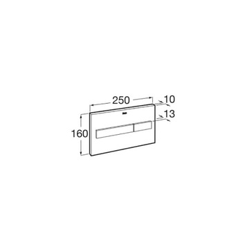 КНОПКА FLUSH BUTTON Roca для рамки, черный матовый