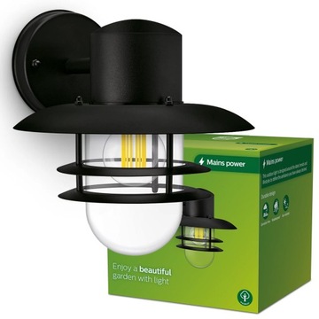 PHILIPS LAMPA ogrodowa LED KINKIET elewacyjny INYMA E27 czarna LATARNIA