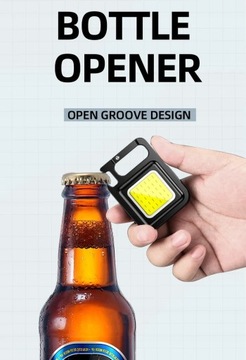 Мини-яркий USB-перезаряжаемый фонарик-ключ