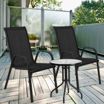 КОМПЛЕКТ САДОВОЙ ТЕРРАСЫ 2x СТУЛЬЯ + СТОЛ КОМПЛЕКТ САДОВОЙ МЕБЕЛИ