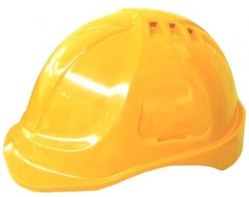 HEŁM OCHRONNY Kask THOR Z PASKIEM 4P ZÓŁTY