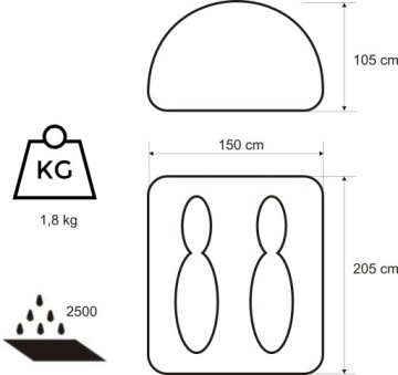 ТУРИСТИЧЕСКАЯ ПАЛАТКА DOMEPACK 2 ACAMPER