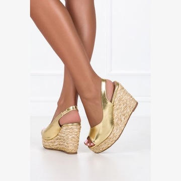 ESPADRYLE DAMSKIE BUTY WYGODNE NA KOTURNIE NEW 37