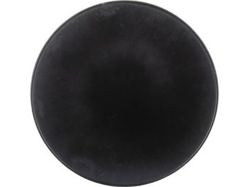 MARMUR Dekoracyjna okrągła TACA 37 x 4 cm Z uchwytami - CZARNO-ZŁOTA