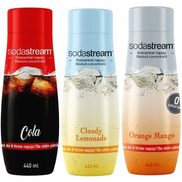 SODASTREAM Syrop 3 szt COLA LEMONADE ORANGE-MANGO