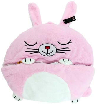 ДЕТСКИЙ СПАЛЬНЫЙ МЕШОК ПОДУШКА 2в1 ЗАЙЧИК КРОЛИК РОЗОВЫЙ