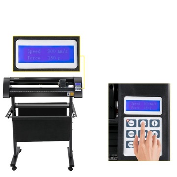 Полуавтоматический режущий плоттер для винила 870 мм.