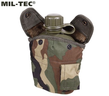 Manierka Turystyczna Wojskowa z Kubkiem US 1L 1QT BIDON MIL-TEC WOODLAND