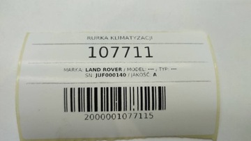 TRUBKA KLIMATIZACE PŘÍVOD LAND ROVER FREELANDER I JUF000140