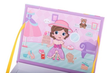 МАГНИТНАЯ ПАЗЗЛ КУКЛА ПРИНЦЕССА ОДЕЖДА