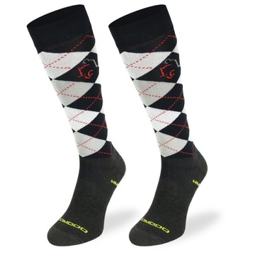 Skarpety w romby do jazdy konno na lato mikrofibra