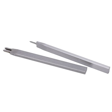 2шт. Долото для кожи со штифтом, белая сталь, 4 мм, с зазубренными краями 22