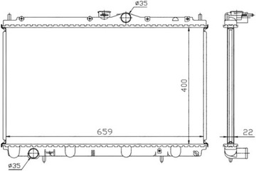 CHLADIČ MITSUBISHI CARISMA 1.6/1.8 16V 95-