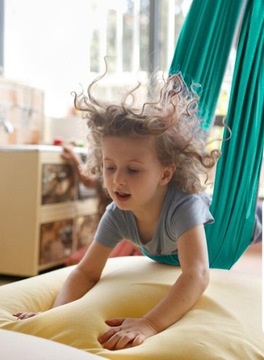 ДЕТСКИЕ КАЧЕЛИ-ГАМАКИ СЕНСОРНЫЕ АКРОБАТИЧЕСКИЕ ЙОГА-ОБЕРТЫВАНИЯ + КРЕПЛЕНИЕ