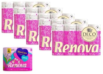 5x Papier toaletowy Renova Deco 12R +papier Renova SkinCare 4R