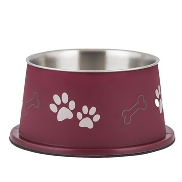 MISKA DLA PSA METALOWA SPANIEL CZERWONA 19cm 0,8l