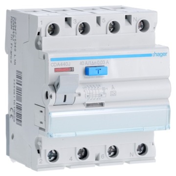Wyłącznik różnicowoprądowy RCCB 4P 40A/30mA Typ AC