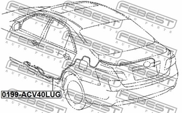 SADA OPRAVA DO PŘÍVODŮ ZÁMEK KRYTU ZADNÍ FEBEST 0199-ACV40LUG