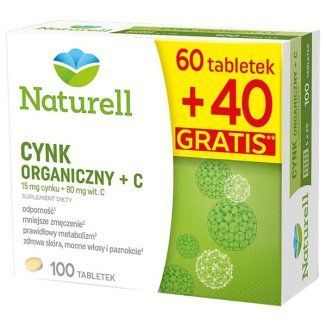 Naturell CYNK organiczny + witamina C 100 tabletek