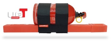 Автомобильный комплект: огнетушитель + треугольник + держатель на липучке.