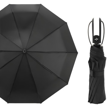 SOLIDNY PARASOL PARASOLKA SKŁADANA AUTOMAT UNISEX 10 DRUTÓW + POKROWIEC