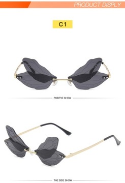 Vintage Dragonfly Wings okulary przeciwsłoneczne moda bez oprawek damskie p