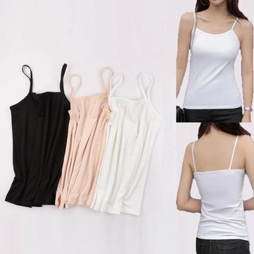 Women Simple Camisoles Summer Girl Sexy Strap Cott