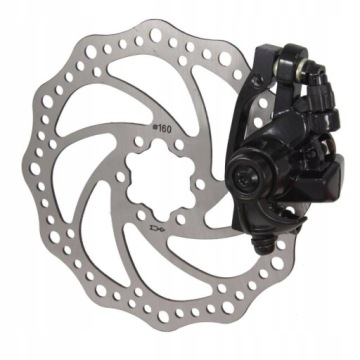 HAMULEC TARCZOWY MECHANICZNY PRZÓD + TARCZA 160