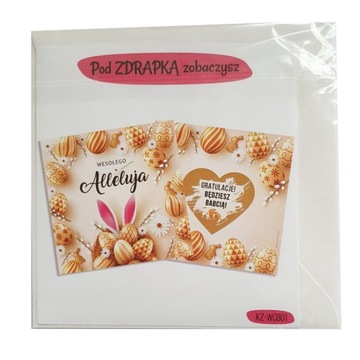 Kartka zdrapka - CIĄŻA Będziesz Babcią WIELKANOC