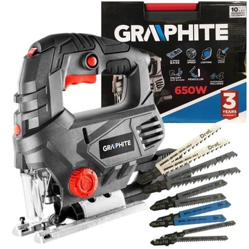 ГРАФИТОВЫЙ ЛОБЗОЖ 650ВТ КОЛИЧЕСТВО ХОДОВ 0-3100 ОБ/МИН КОРПУС 58G067 + ПИЛОВЫЕ ПОЛОТИЯ