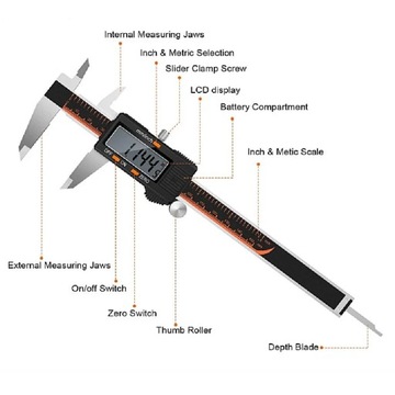 Штангенциркуль с циферблатом, металлический штангенциркуль с цифровым штангенциркулем