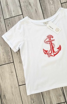 T-shirt Anchor - By o la la...! M Czerwony