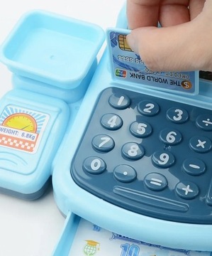 КОМПЛЕКТ КАССОВОГО АППАРАТА ДЛЯ МАГАЗИНА СО СЧИТЫВАТЕЛЕМ ДЛЯ ДЕТСКИХ МОНЕТНЫХ КАРТ