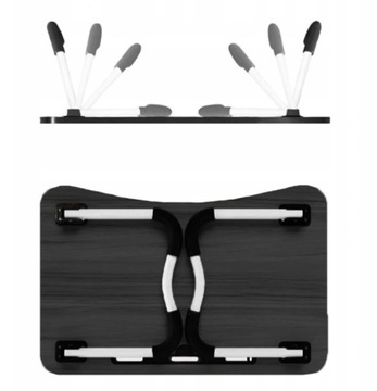 Черный стол для ноутбука, складной маленький стол