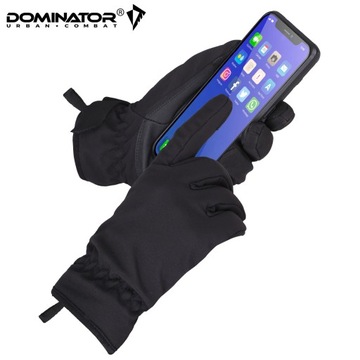 ПЕРЧАТКИ ТАКТИЧЕСКИЕ Dominator SOFTSHELL ЧЕРНЫЕ XXL