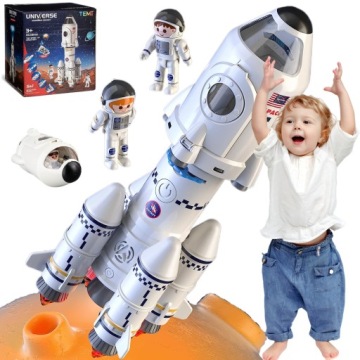 Vesmírná raketa Vesmír Kosmonaut Zvuk Světlo Kouř S Lampou Projektoru