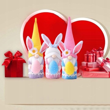 Пасхальные плюшевые игрушки, яйца, кролик, украшение для дома, карлик, эльф