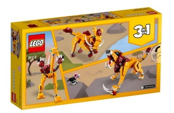 LEGO 31112 CREATOR 3 w1 - DZIKI LEW, STRUŚ, GUZIEC