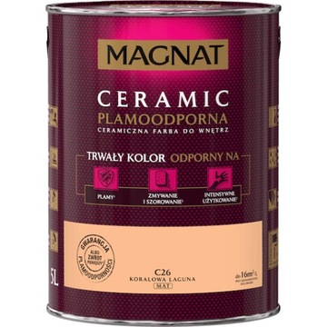Farba ceramiczna 5 L koralowa laguna MAGNAT CERAMI
