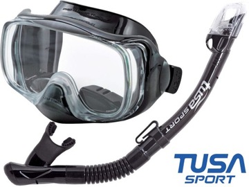 TUSA ZESTAW do nurkowania maska IMPREX 3D fajka DRY SUCHY ZAWÓR UC3325 BK